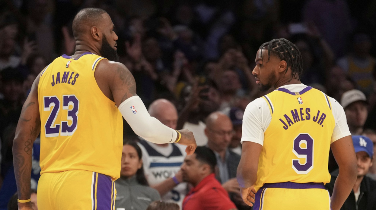 Lebron and Bronny James make NBA History Becoming First, Father-Son Duo